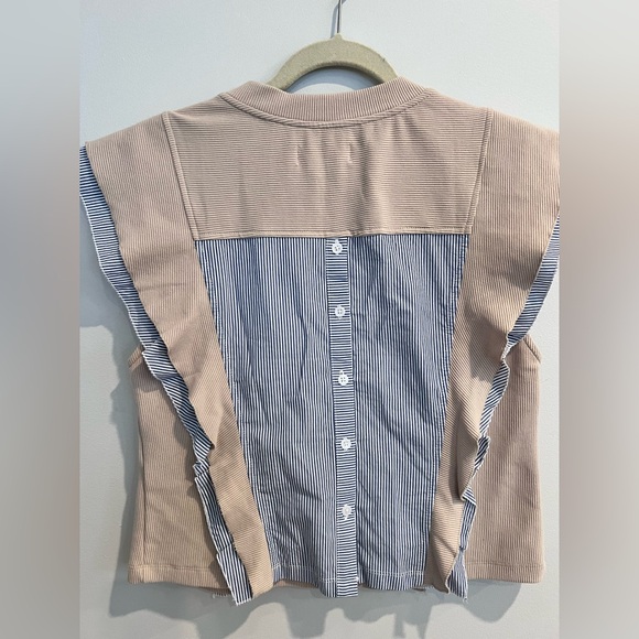 NWT By Anthropologie Sleeveless Menswear Popover Top - Picture 5 of 6